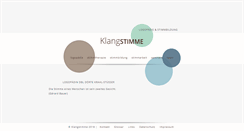 Desktop Screenshot of klangstimme.com