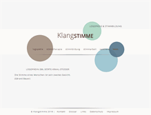 Tablet Screenshot of klangstimme.com
